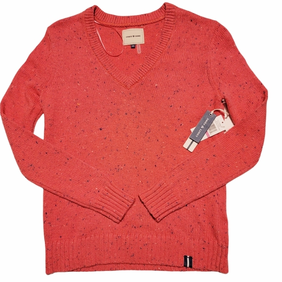 Court & Rowe Flecked Vivid Pink Knit Sweater - Picture 1 of 8